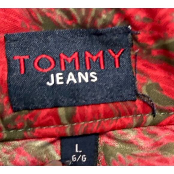 Vintage Tommy Hilfiger Mens Large Board‎ Shorts Red Brown Floral 2000 Never Worn - Picture 3 of 13